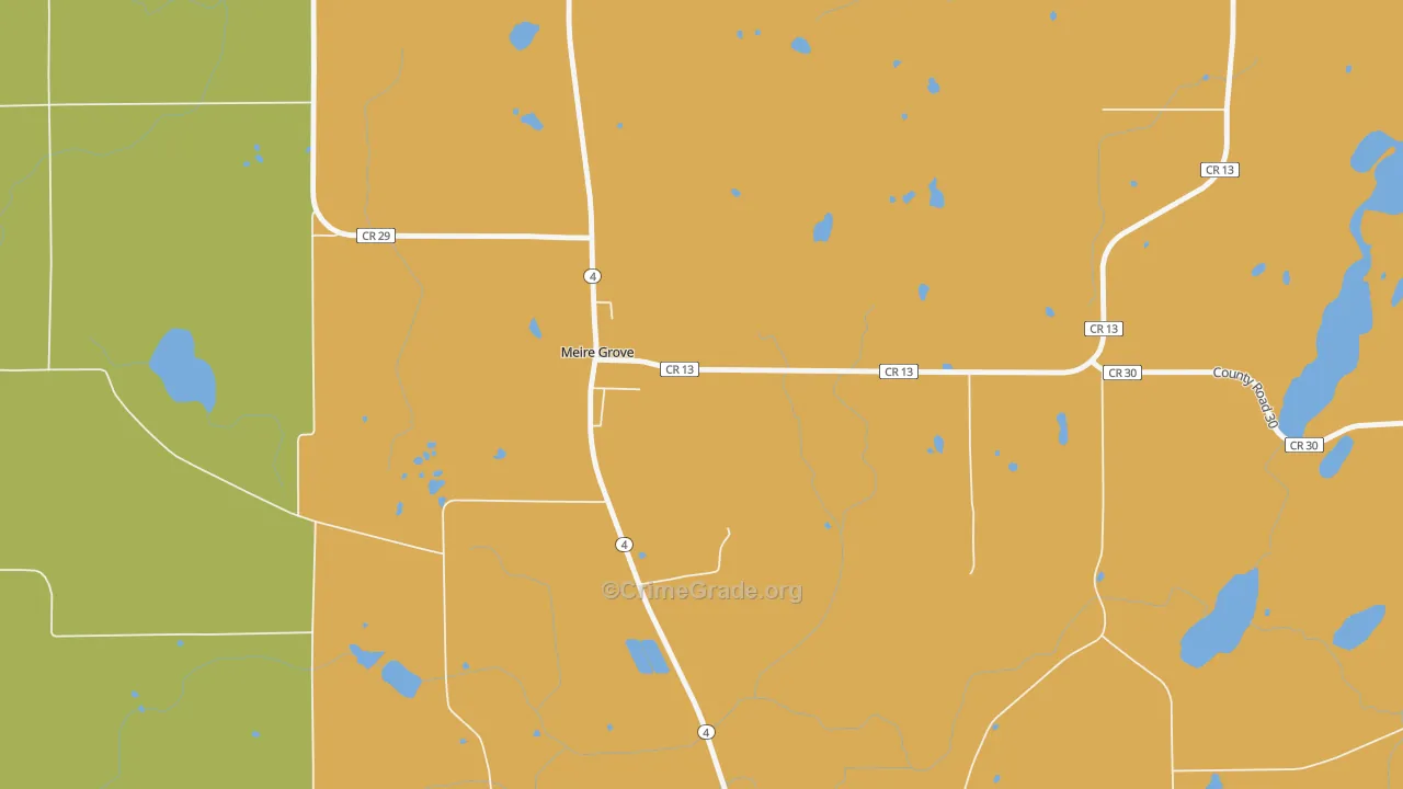 Meire Grove, MN Map of Murder Rates