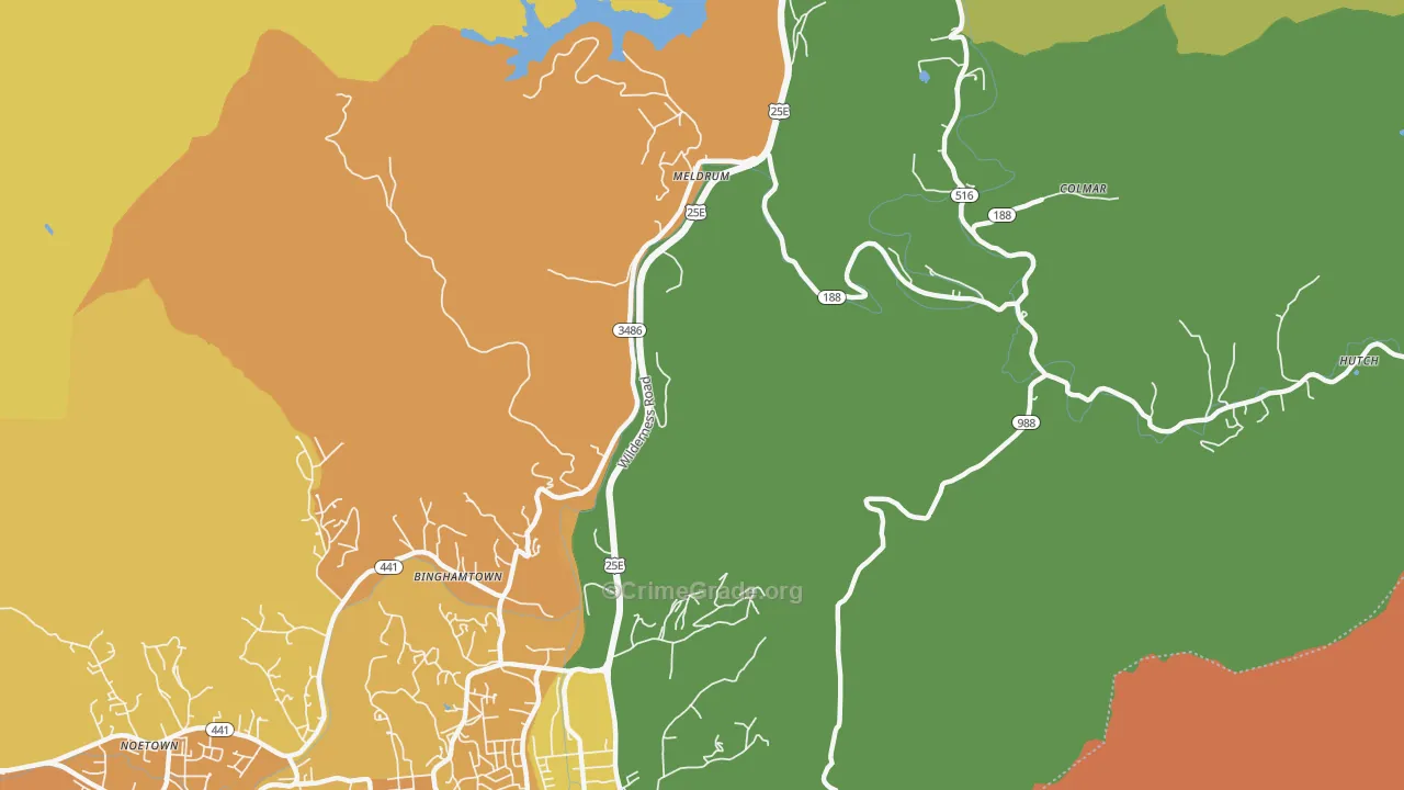 Meldrum, KY Map of Murder Rates
