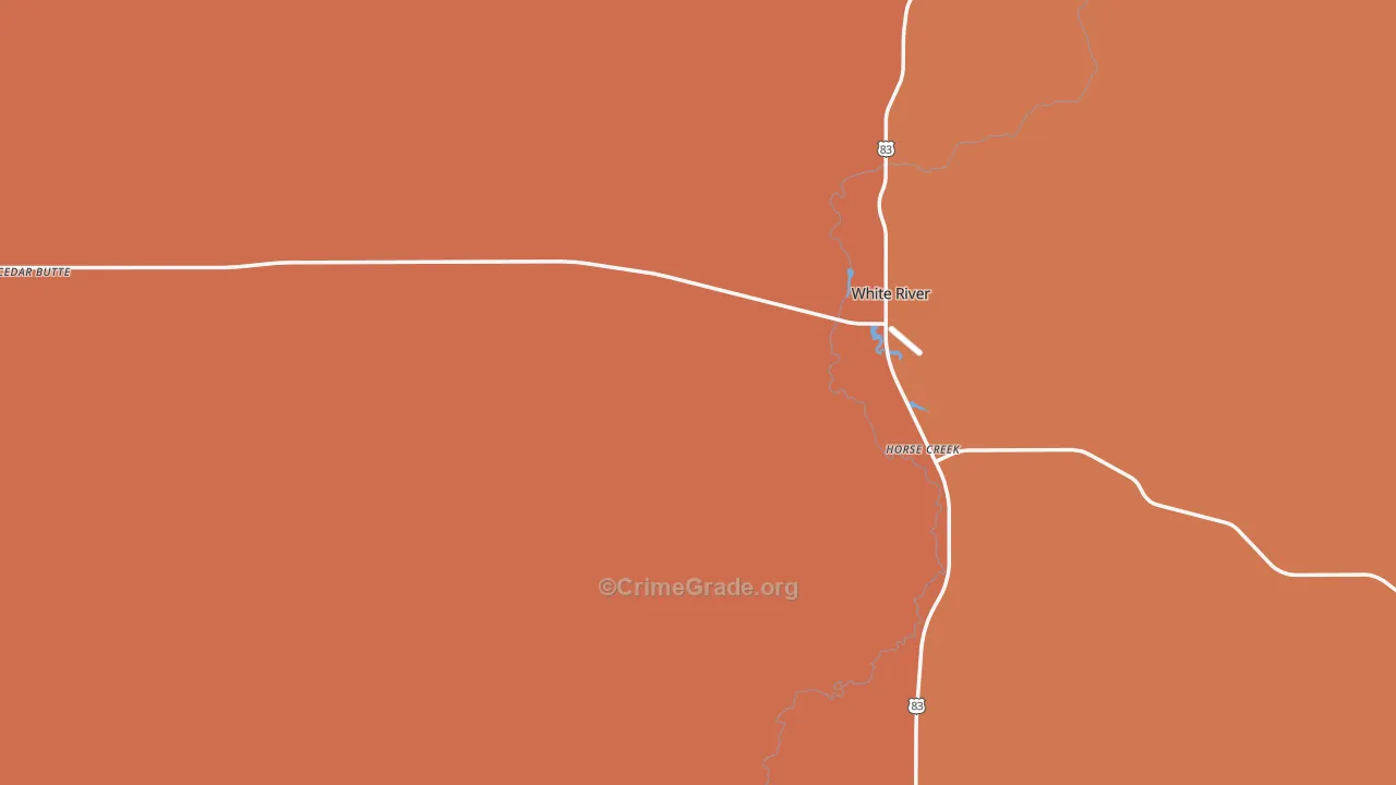 Mellette County, SD Map of Murder Rates