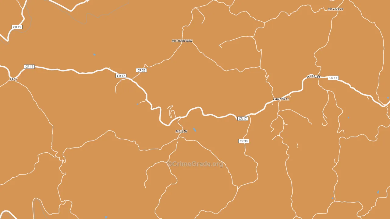 Mellin, WV Map of Murder Rates