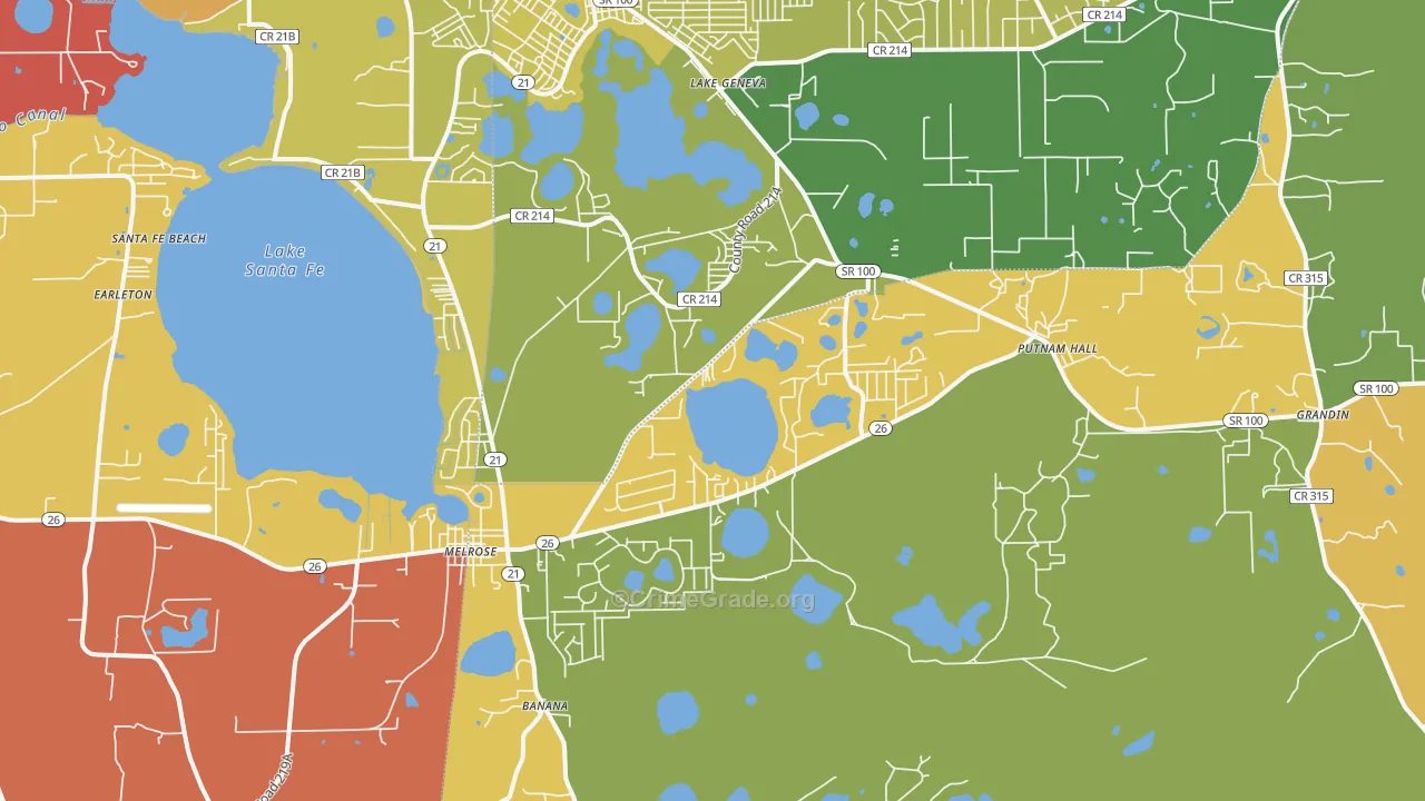 Melrose, FL Map of Murder Rates
