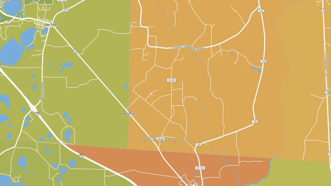 Melrose, GA Map of Murder Rates