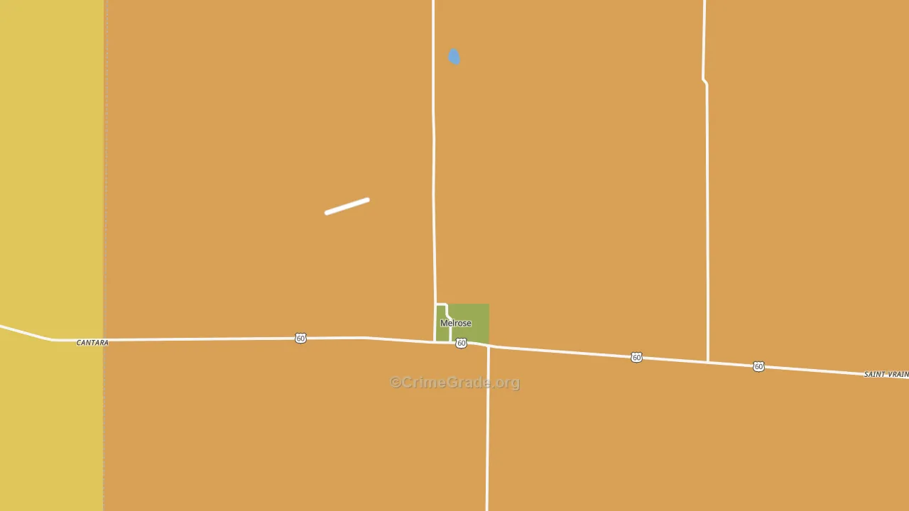 Melrose, NM Map of Murder Rates