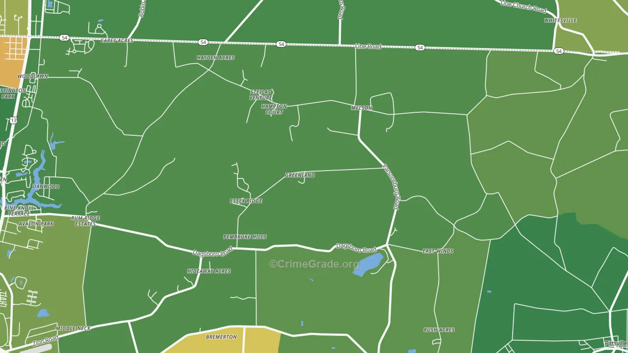 Melson, MD Map of Murder Rates