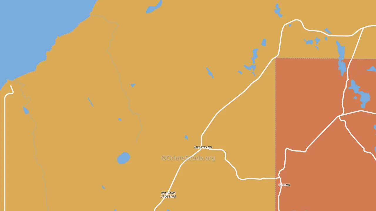 Melstrand, MI Map of Murder Rates