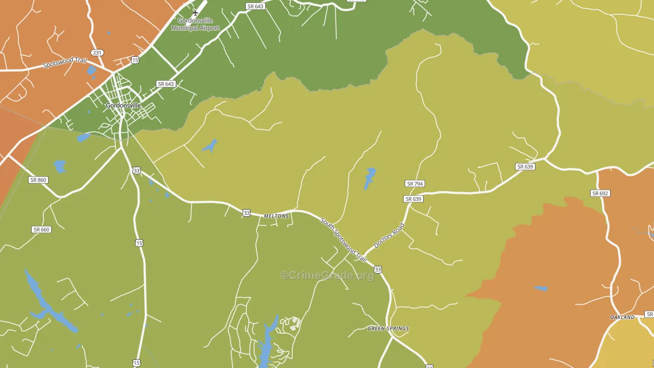 Melton, VA Map of Murder Rates