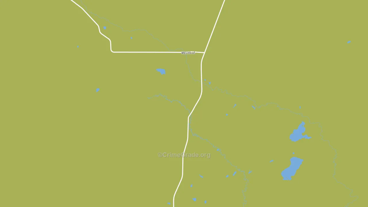 Melville, MT Map of Murder Rates
