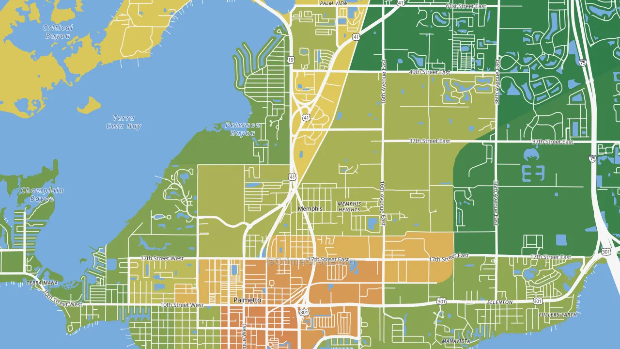 Memphis, FL Map of Murder Rates