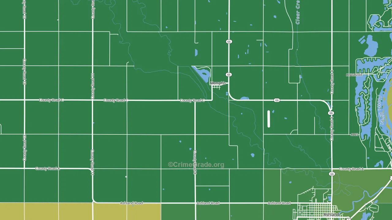 Memphis, NE Map of Murder Rates