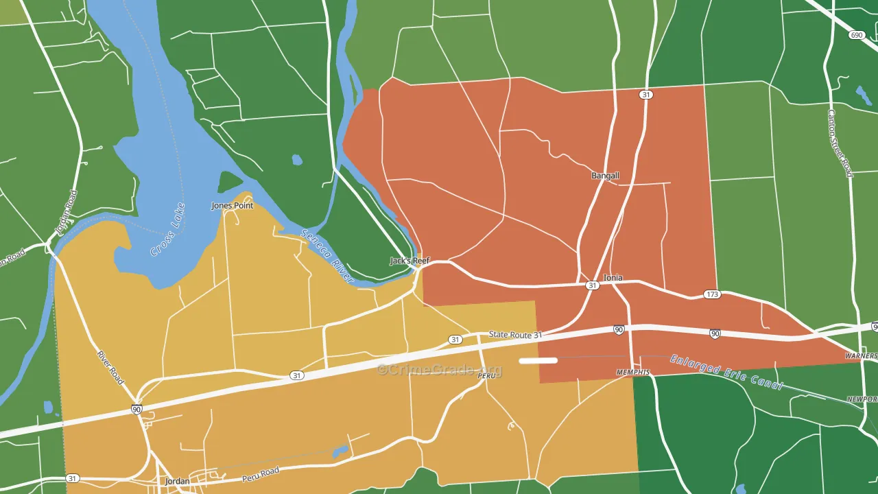 Memphis, NY Map of Murder Rates