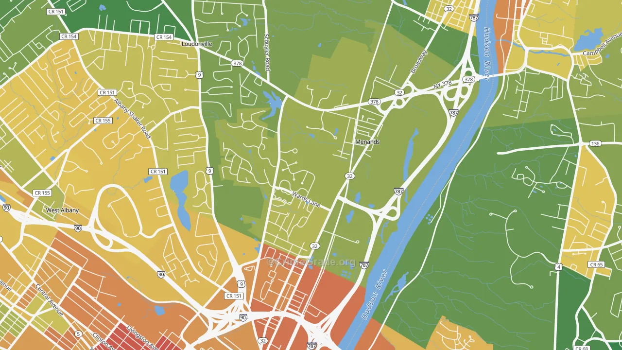 Menands, NY Map of Murder Rates