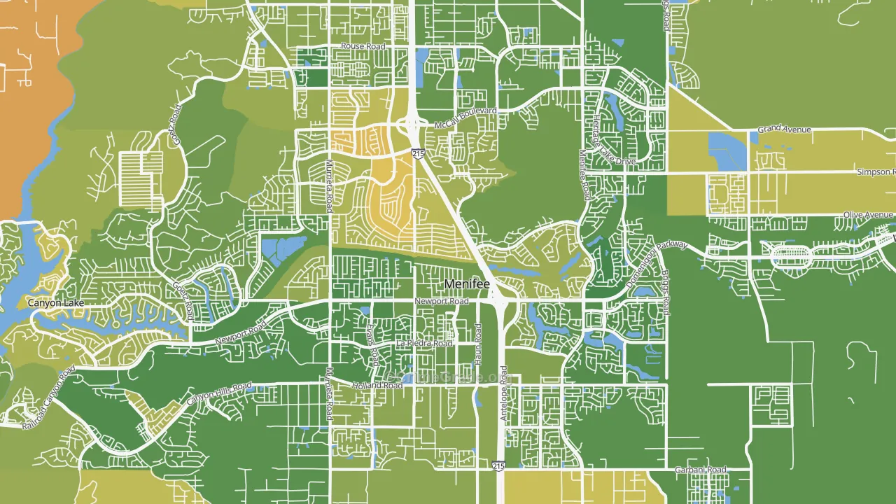 Menifee, CA Map of Murder Rates