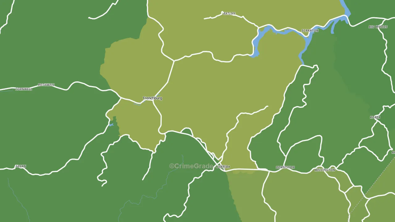 Menifee County, KY Map of Murder Rates