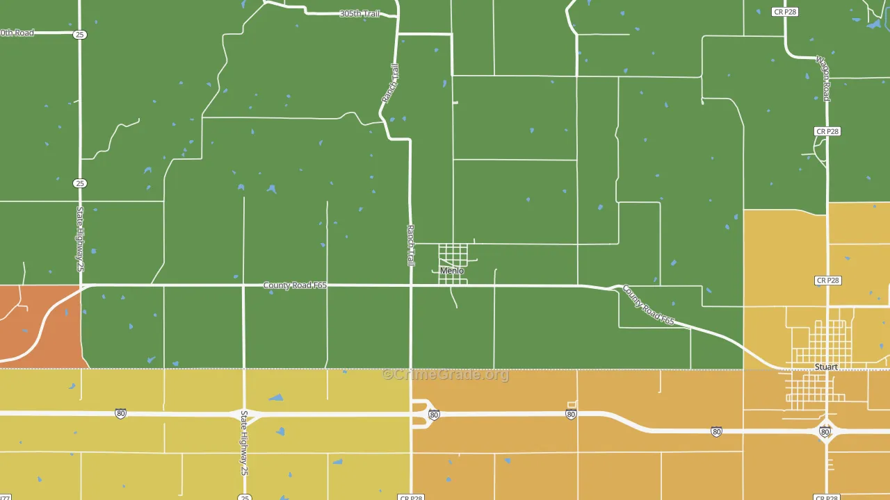 Menlo, IA Map of Murder Rates