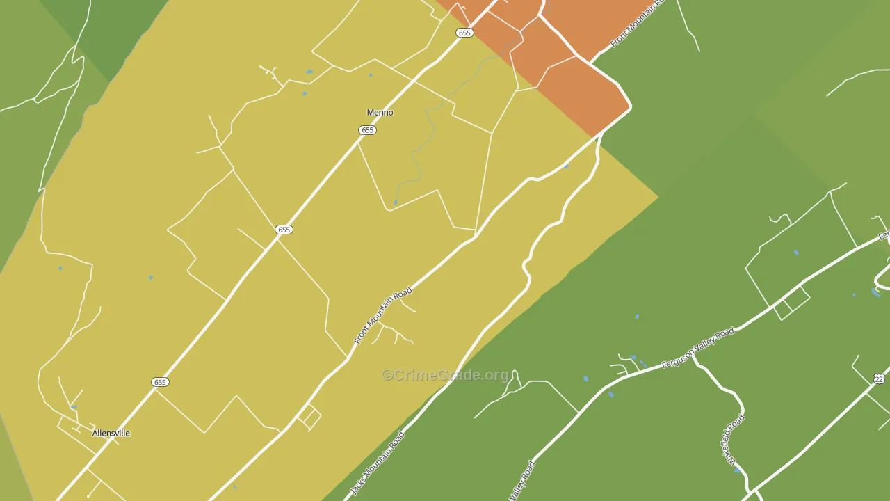 Menno, PA Map of Murder Rates