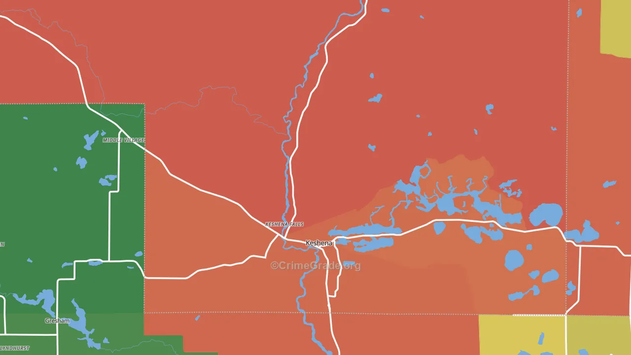 Menominee County, WI Map of Murder Rates