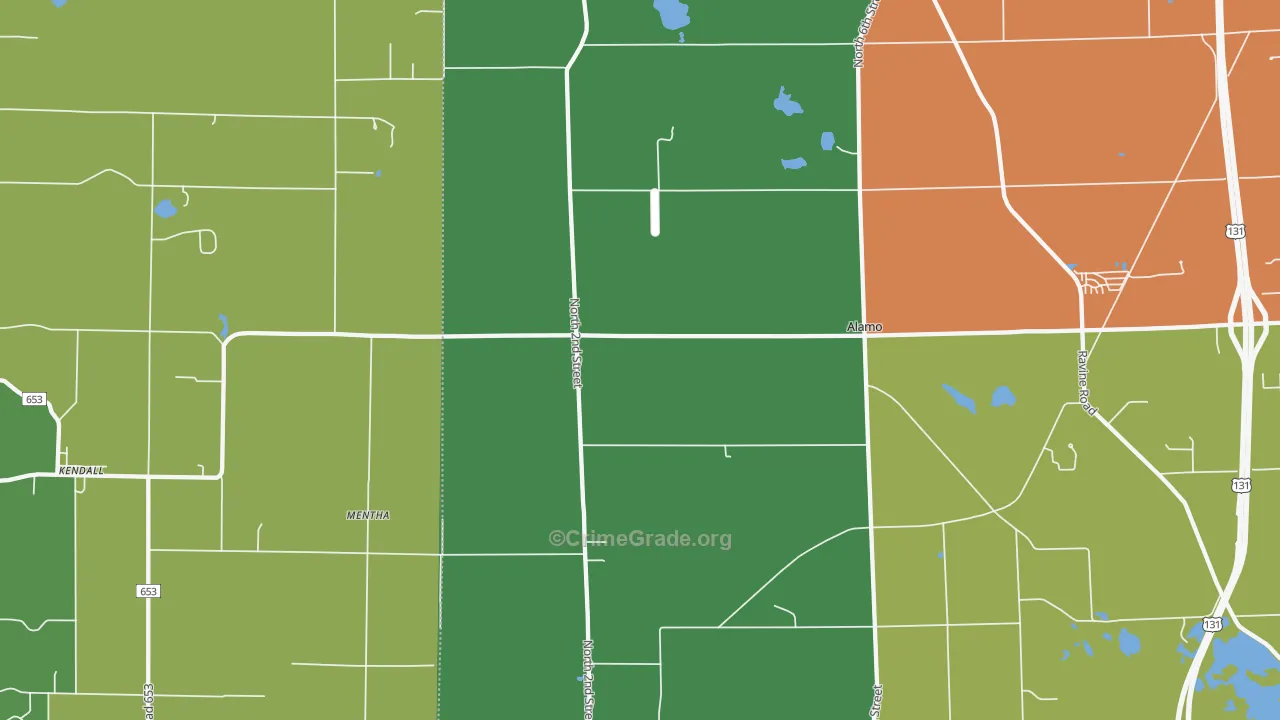 Mentha, MI Map of Murder Rates