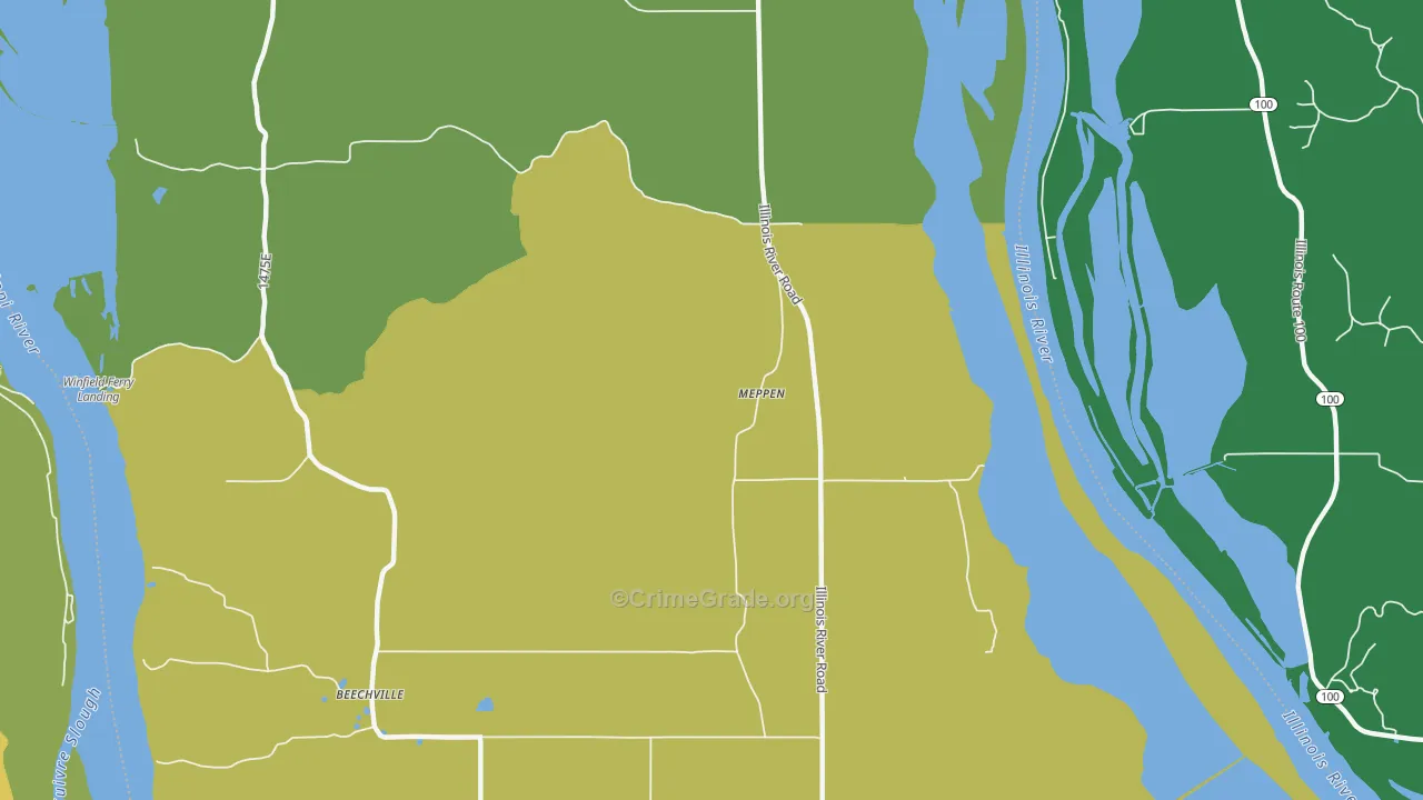 Meppen, IL Map of Murder Rates