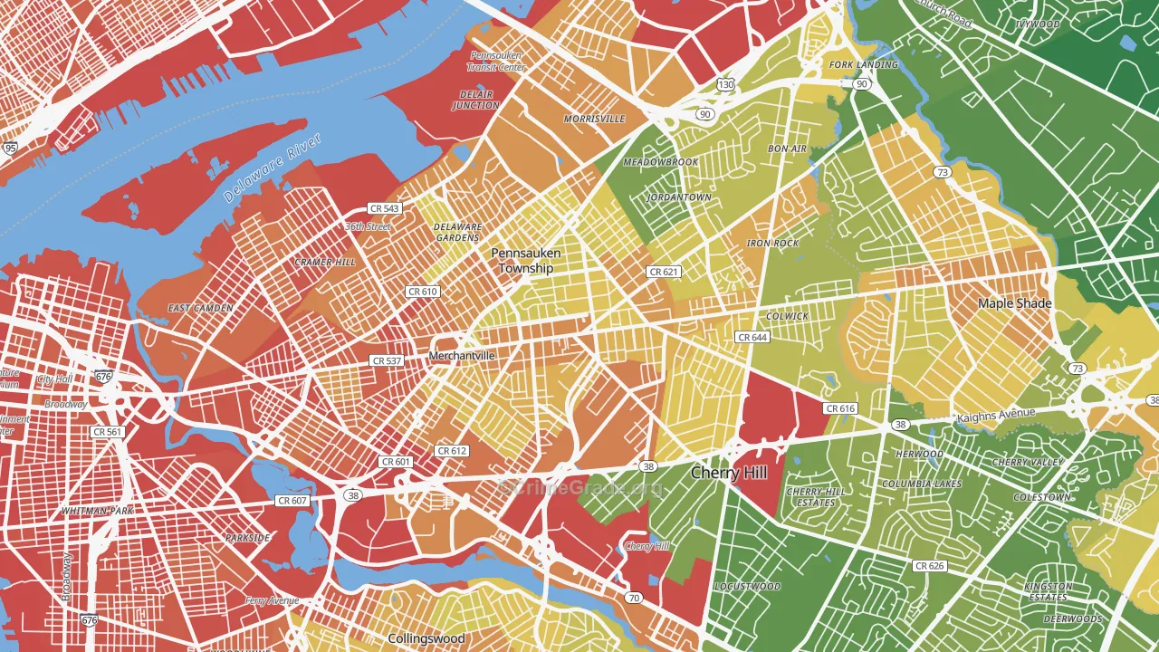 Merchantville, NJ Map of Murder Rates