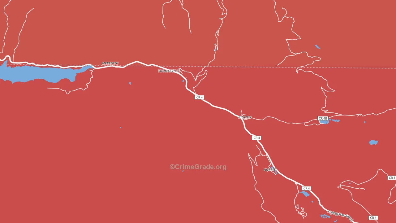 Meredith, CO Map of Murder Rates