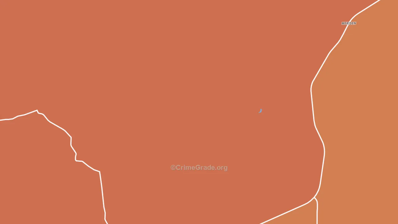 Meriden, WY Map of Murder Rates