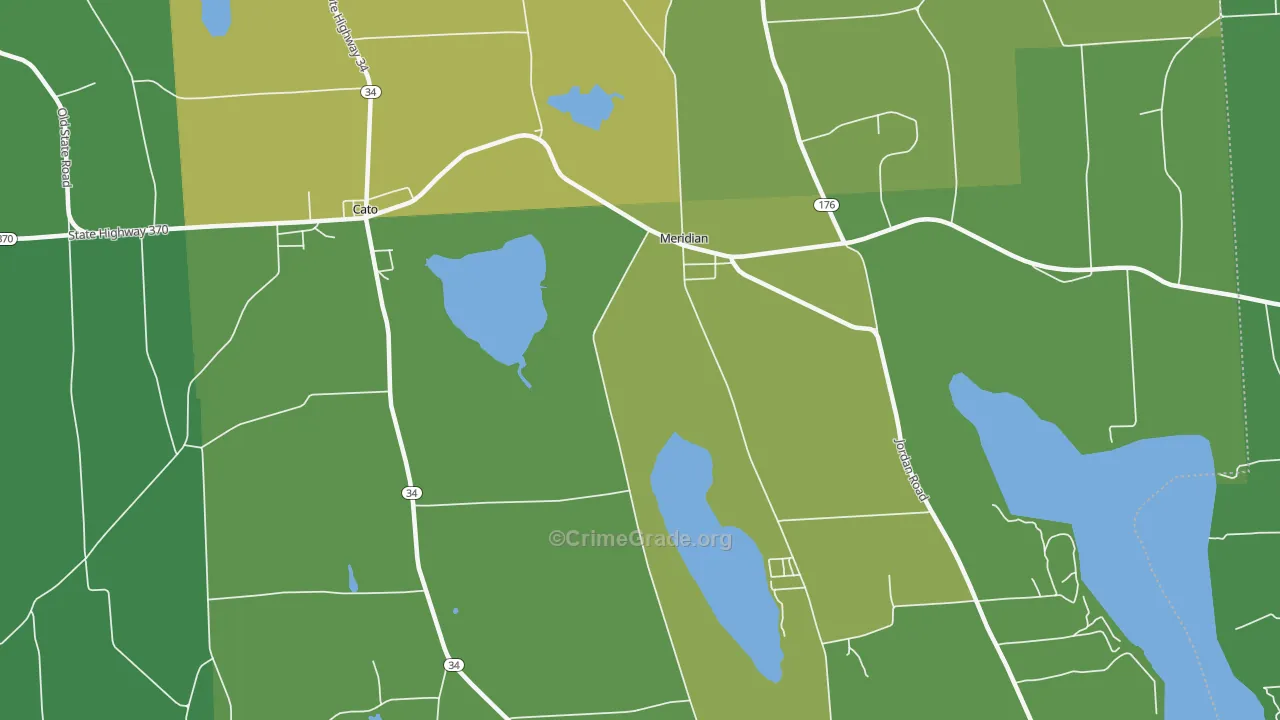 Meridian, NY Map of Murder Rates