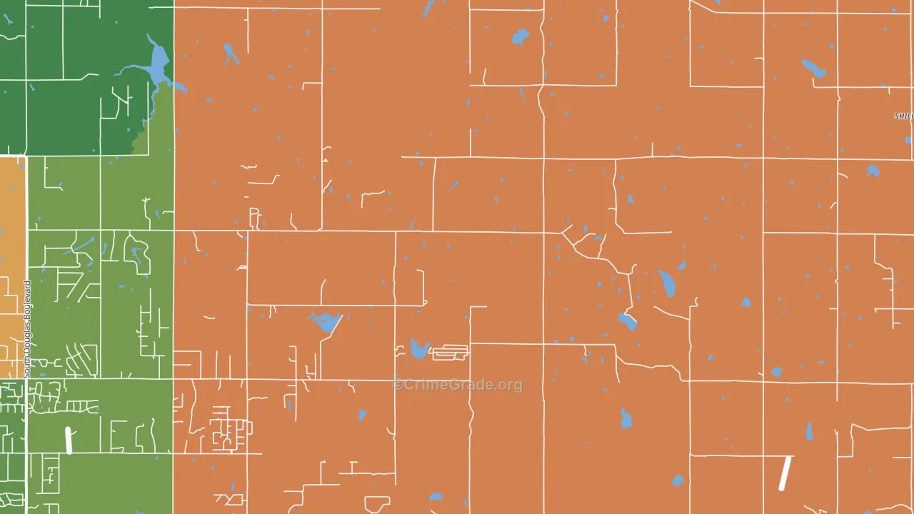 Meridian, OK Map of Murder Rates