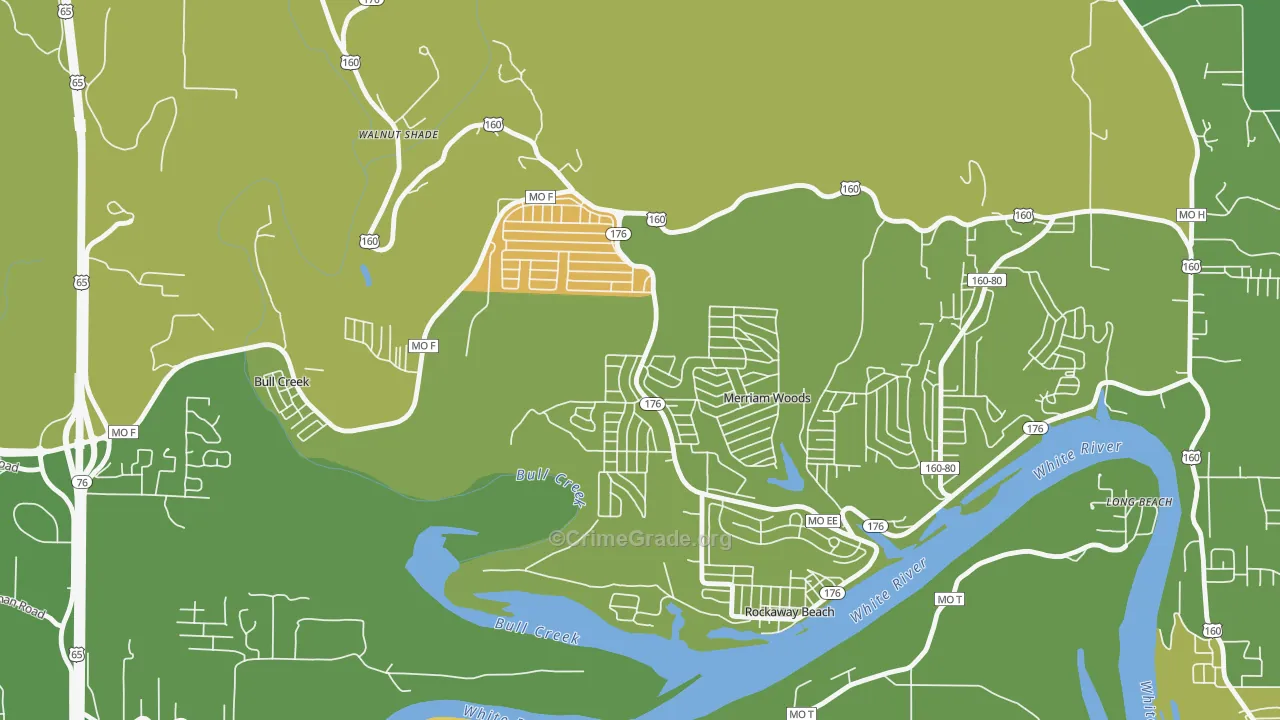 Merriam Woods, MO Map of Murder Rates