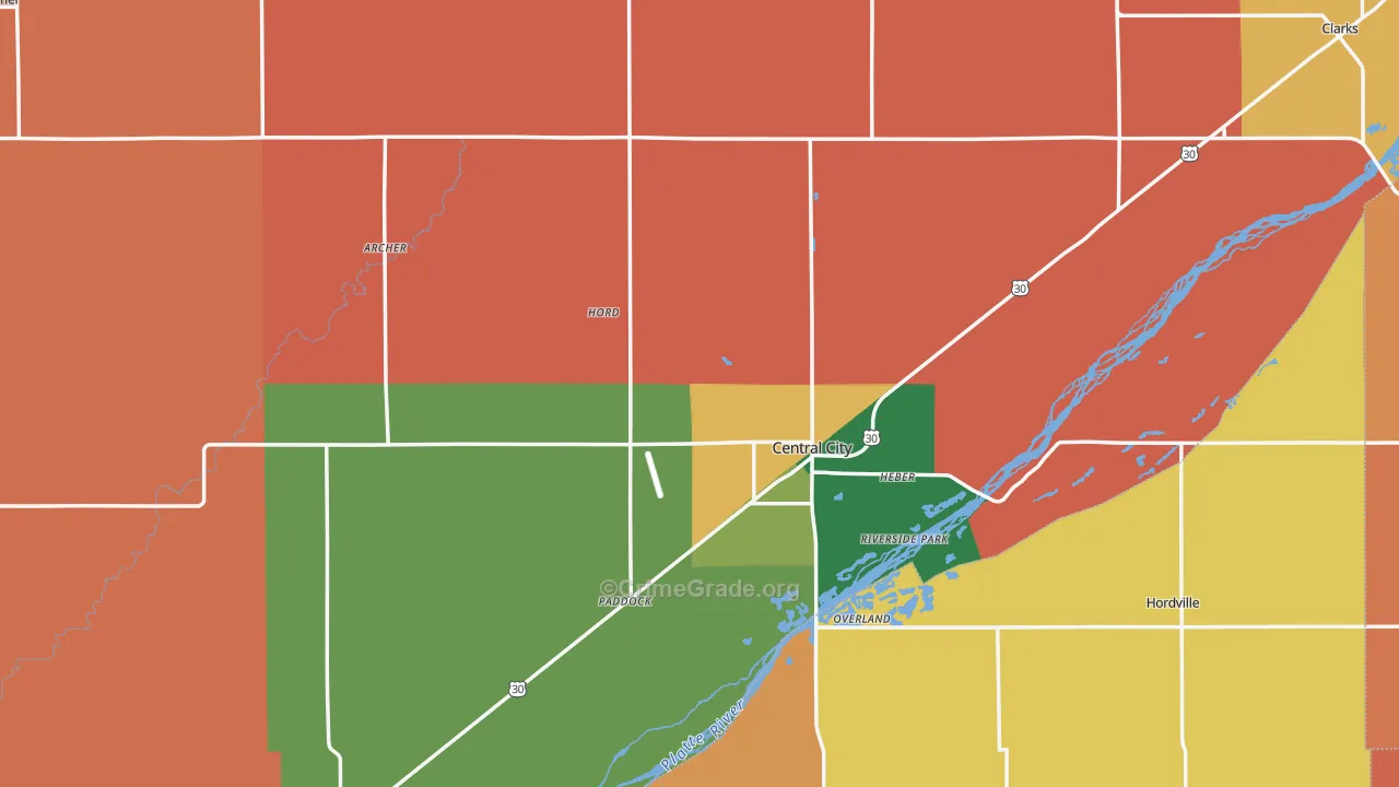 Merrick County, NE Map of Murder Rates