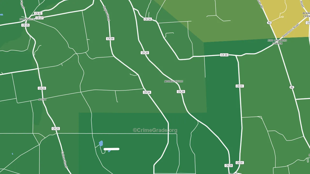 Merrillsville, NY Map of Murder Rates