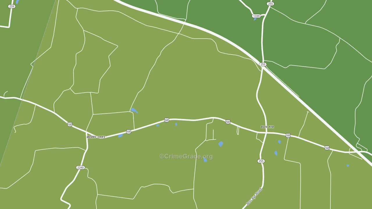 Merry Oaks, KY Map of Murder Rates