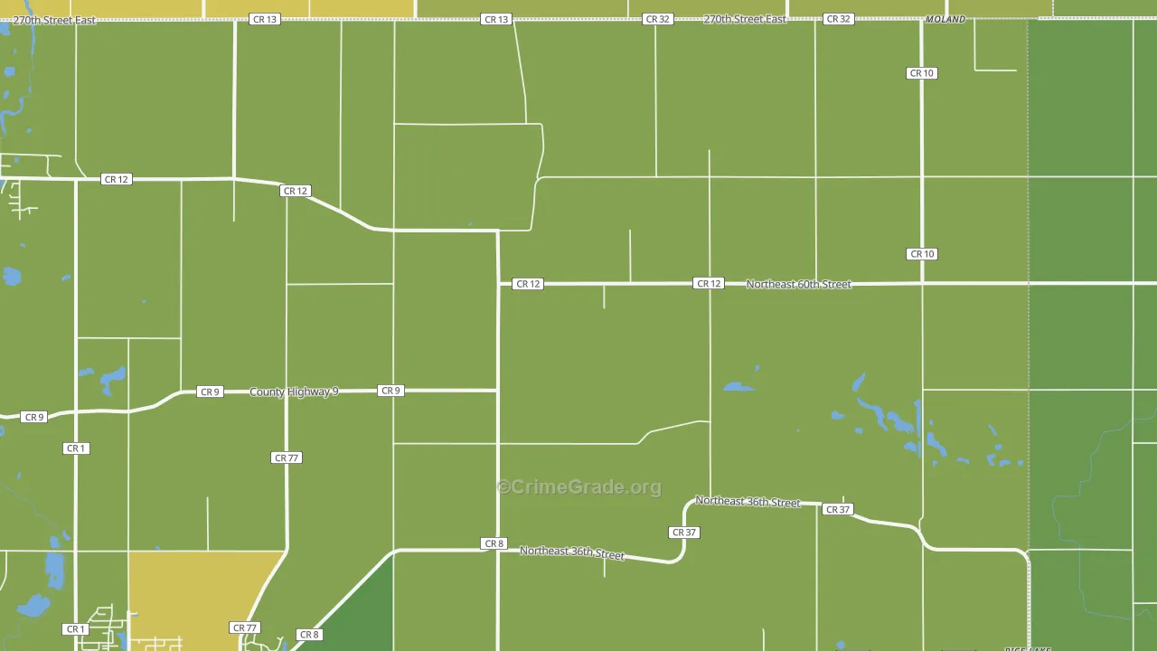 Merton, MN Map of Murder Rates
