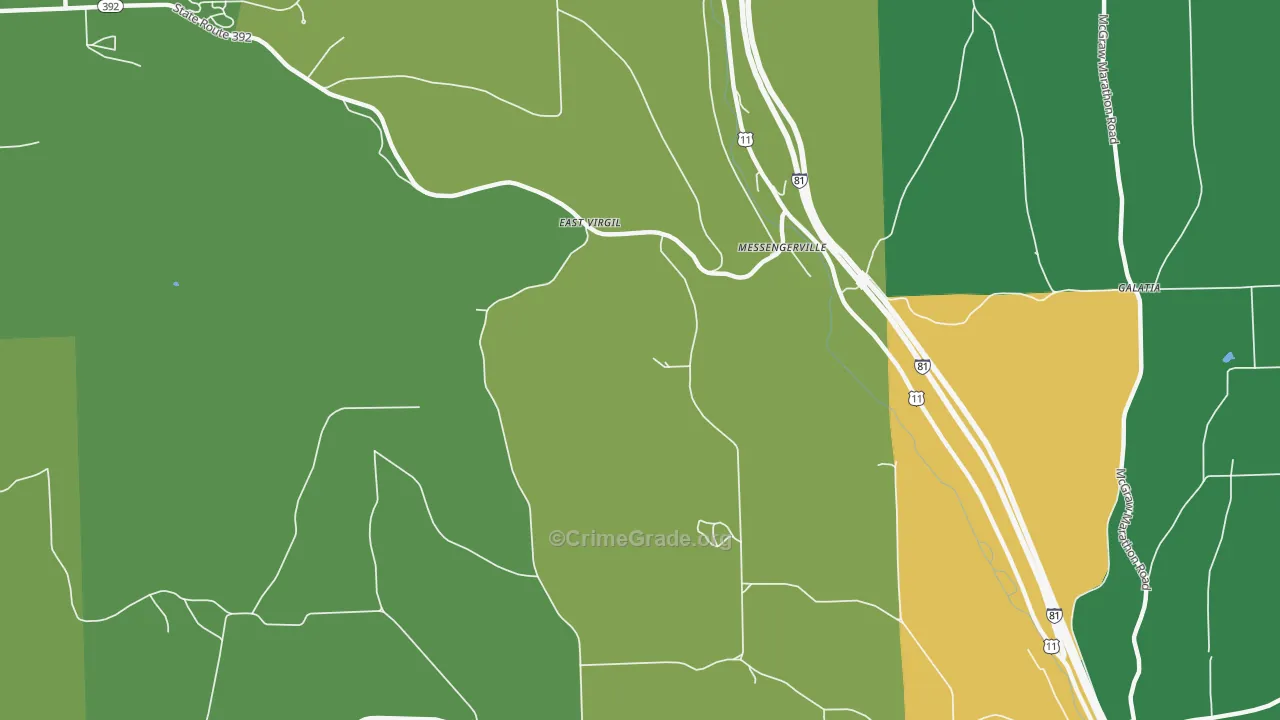 Messengerville, NY Map of Murder Rates
