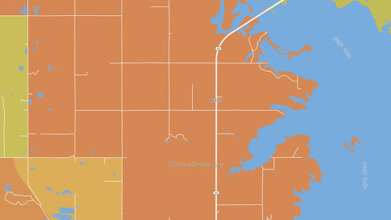 Messer, OK Map of Murder Rates