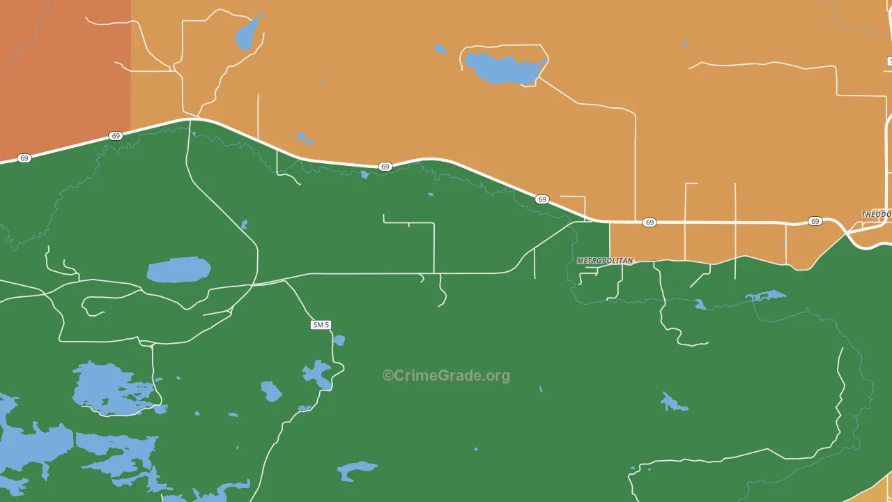 Metropolitan, MI Map of Murder Rates