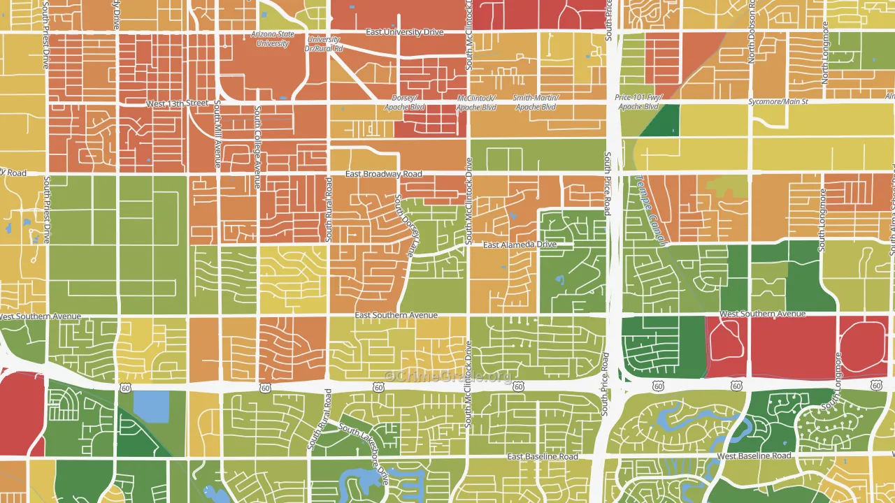 Meyer Park, Tempe, AZ Map of Murder Rates