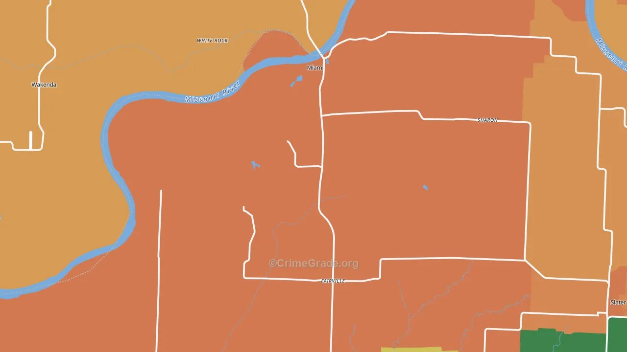 Miami, MO Map of Murder Rates