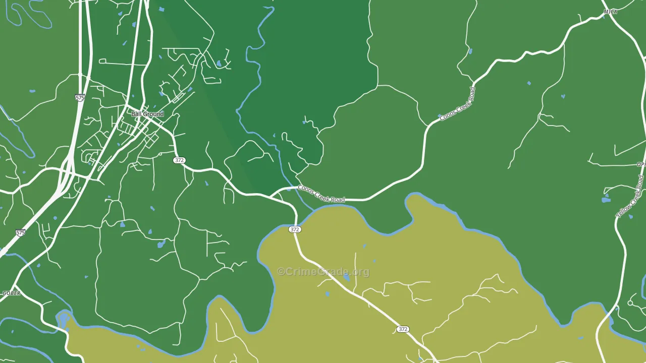 Mica, GA Map of Murder Rates