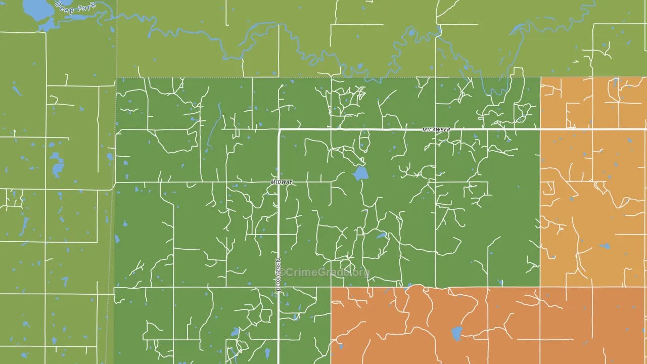 Micawber, OK Map of Murder Rates