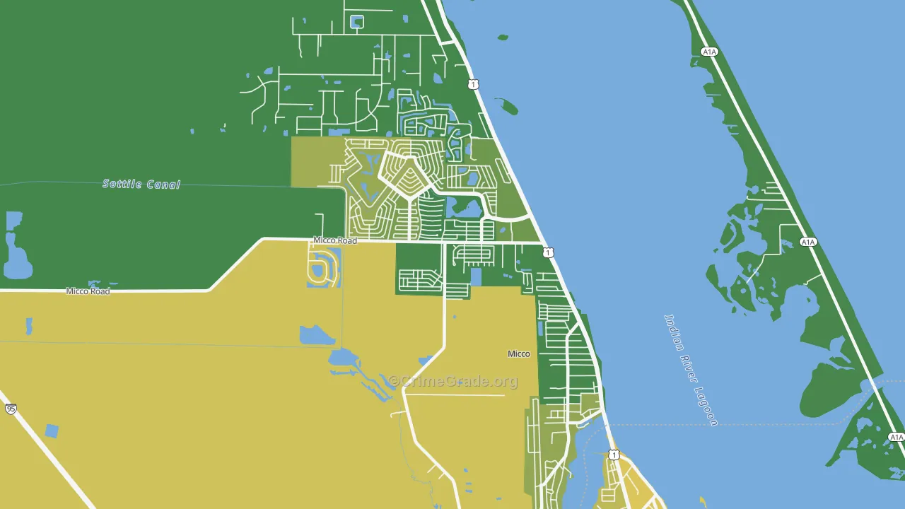 Micco, FL Map of Murder Rates