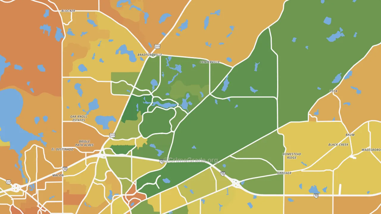 Miccosukee Cpo, FL Map of Murder Rates