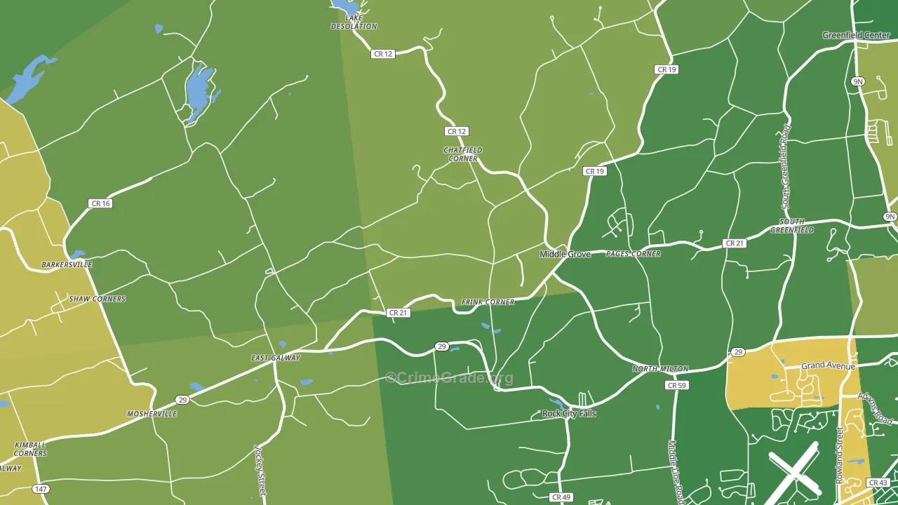 Middle Grove, NY Map of Murder Rates