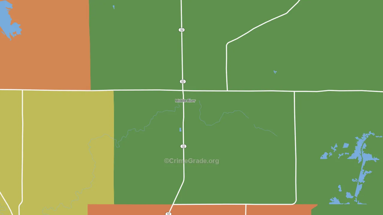 Middle River, MN Map of Murder Rates
