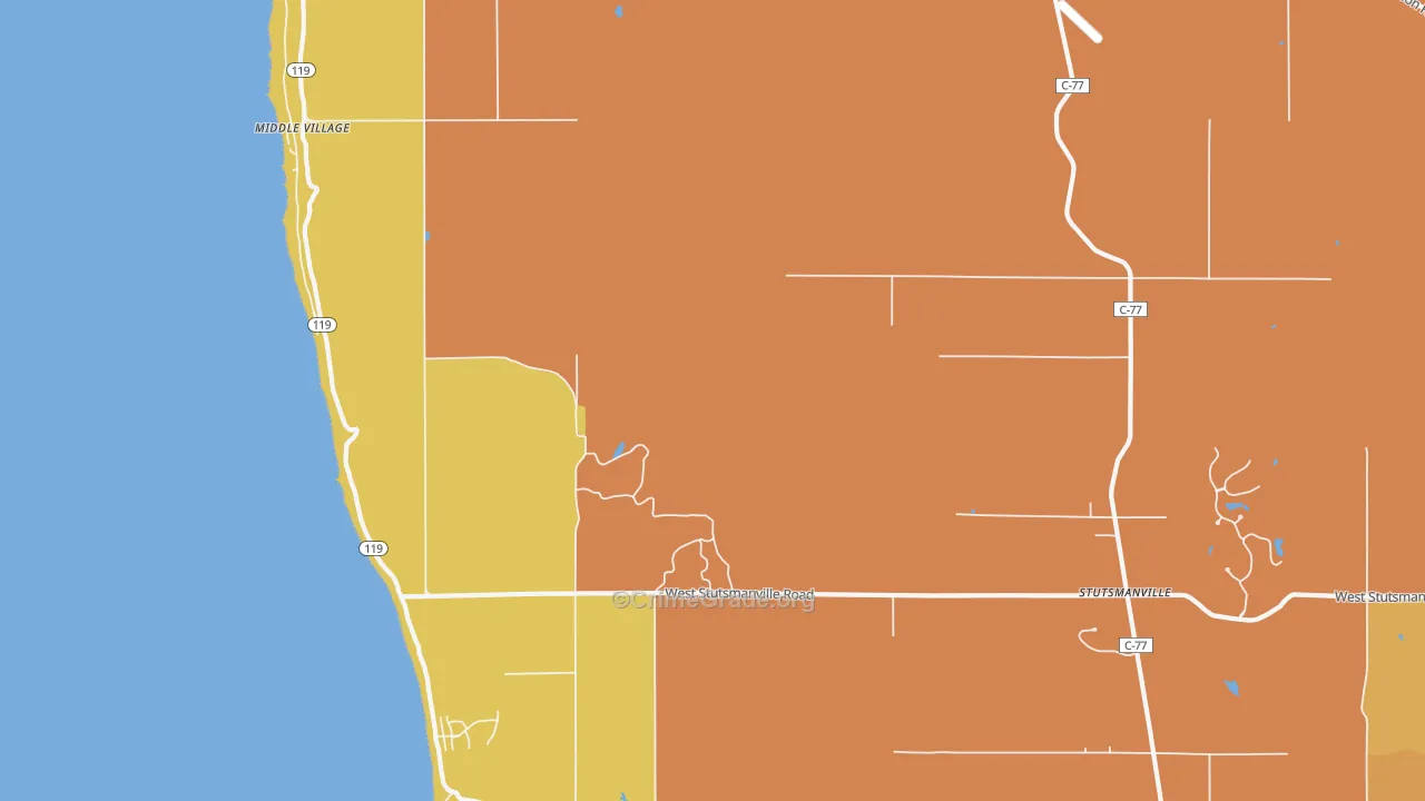 Middle Village, MI Map of Murder Rates