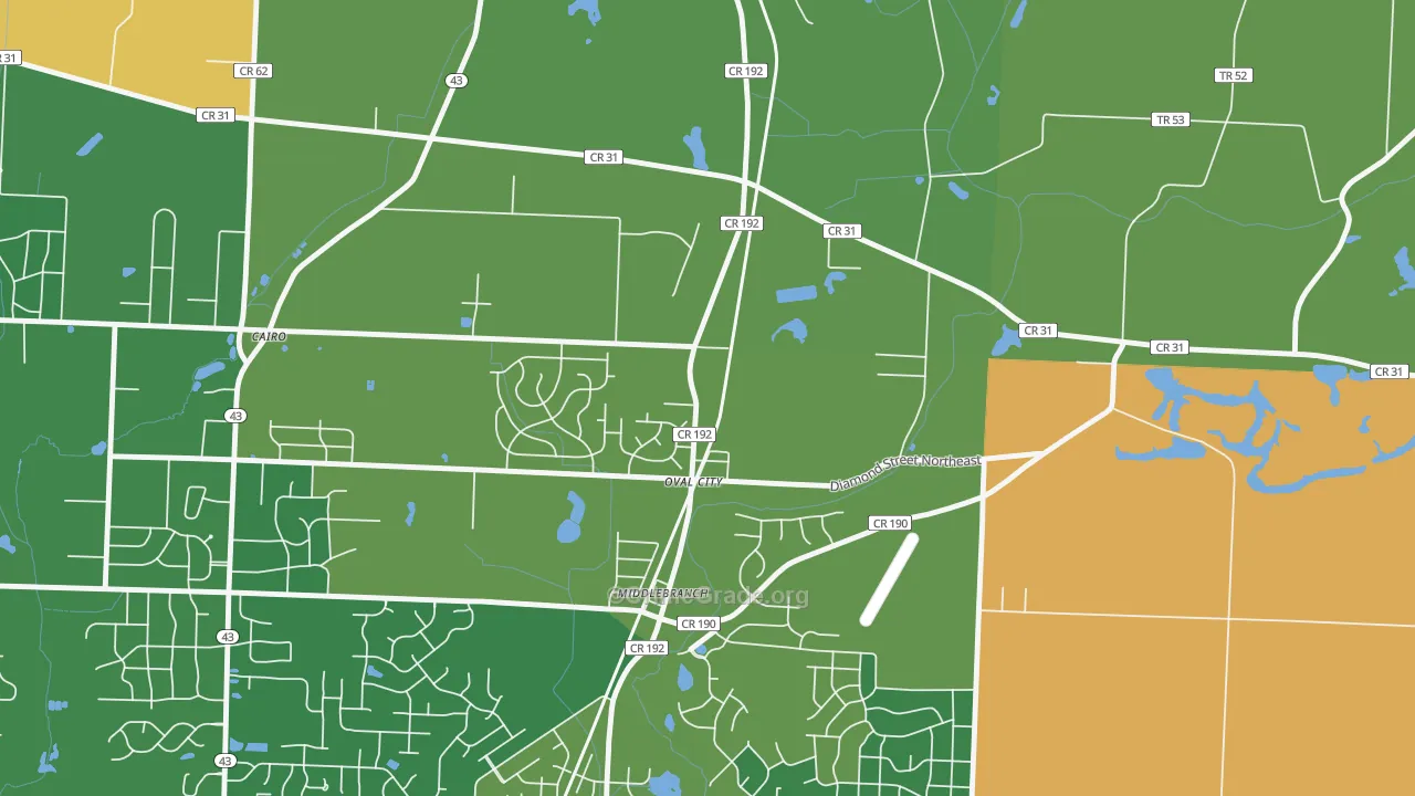 Middlebranch, OH Map of Murder Rates