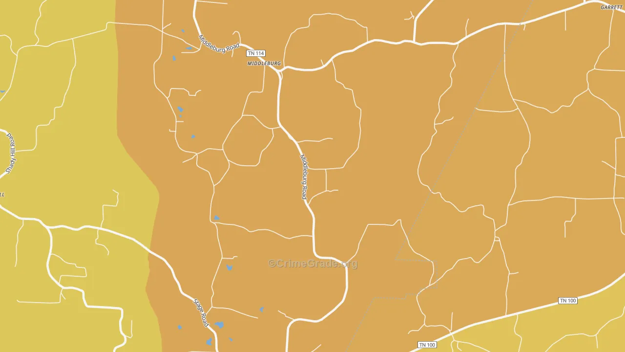 Middleburg, TN Map of Murder Rates