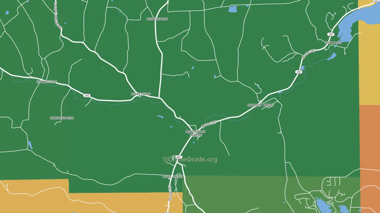 Middlebury Center, PA Map of Murder Rates