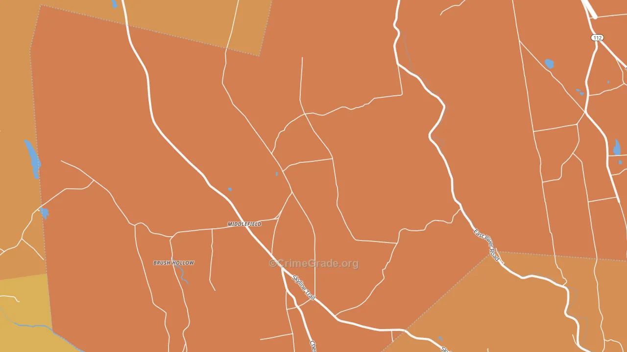 Middlefield, MA Map of Murder Rates