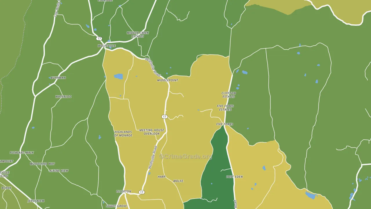 Middlepoint, MD Map of Murder Rates