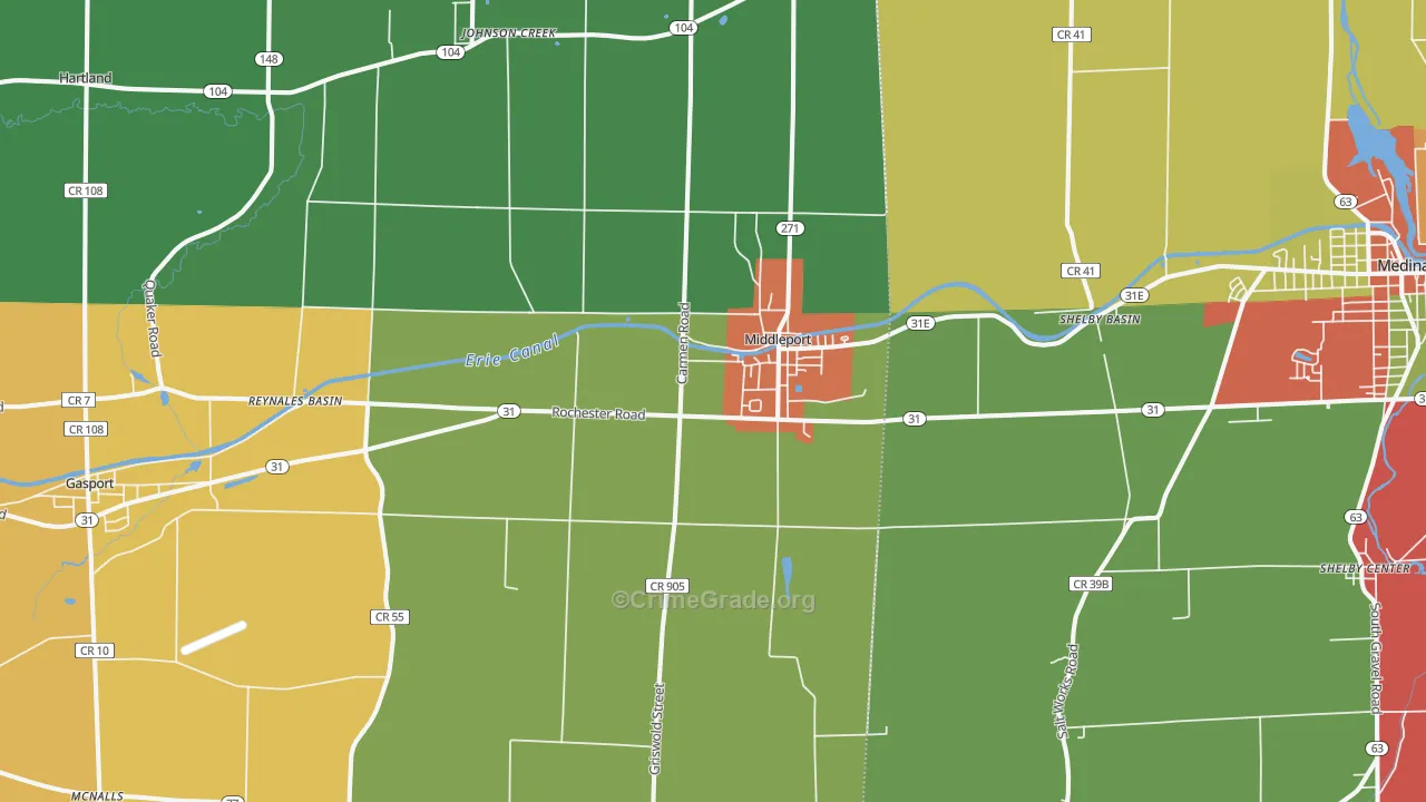 Middleport, NY Map of Murder Rates